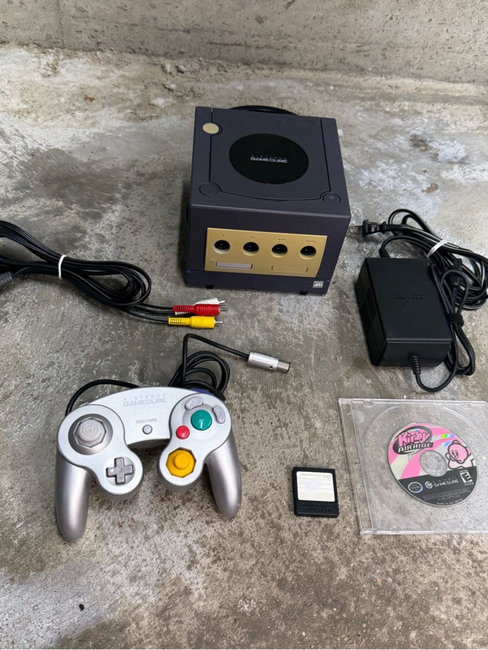 Nintendo GameCube Indigo Bundle Controller Kirby Air Ride Tested - Picture 2 of 11